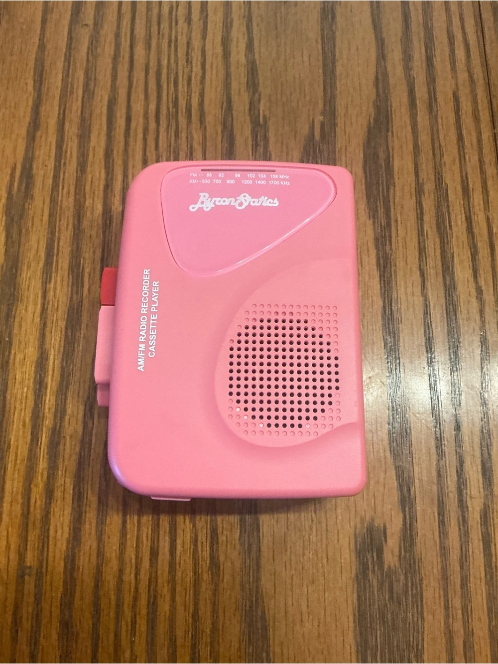 Byron Statics Portable Cassette Player Recorder FM AM Radio KCS-315 PINK TESTED